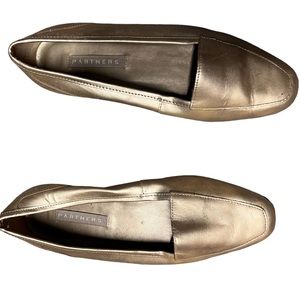 Gold vintage loafers